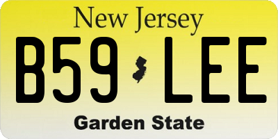 NJ license plate B59LEE
