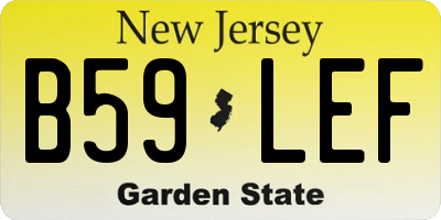 NJ license plate B59LEF