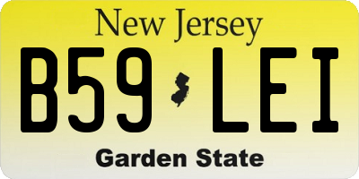 NJ license plate B59LEI