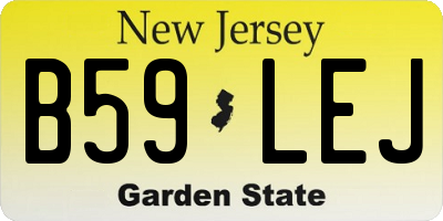 NJ license plate B59LEJ
