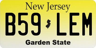 NJ license plate B59LEM