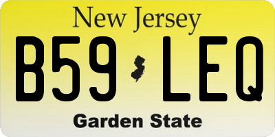 NJ license plate B59LEQ