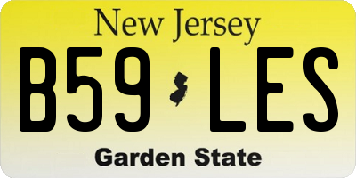 NJ license plate B59LES