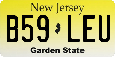NJ license plate B59LEU
