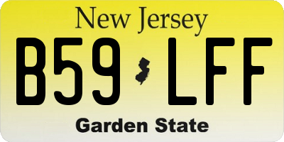NJ license plate B59LFF