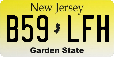 NJ license plate B59LFH