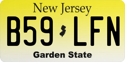 NJ license plate B59LFN