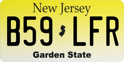 NJ license plate B59LFR