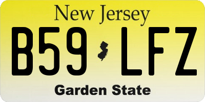 NJ license plate B59LFZ