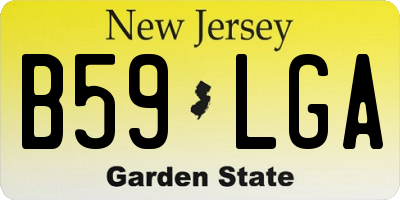 NJ license plate B59LGA