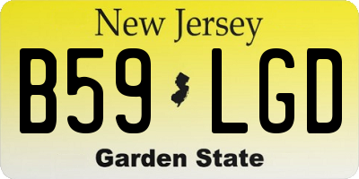 NJ license plate B59LGD