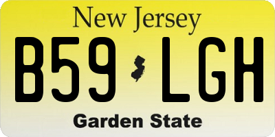 NJ license plate B59LGH