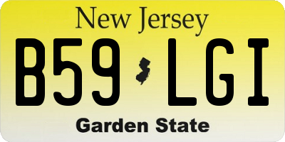 NJ license plate B59LGI