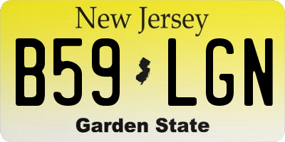 NJ license plate B59LGN