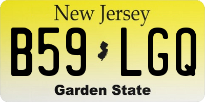 NJ license plate B59LGQ