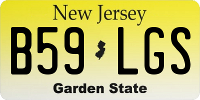 NJ license plate B59LGS