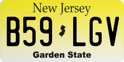 NJ license plate B59LGV
