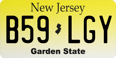 NJ license plate B59LGY