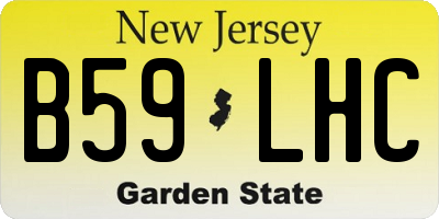 NJ license plate B59LHC