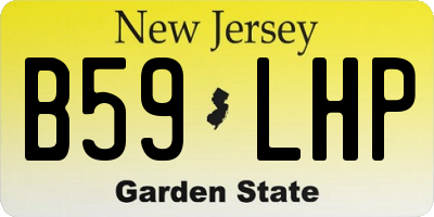 NJ license plate B59LHP