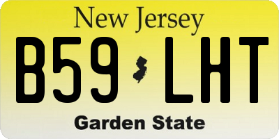 NJ license plate B59LHT