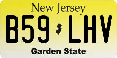 NJ license plate B59LHV