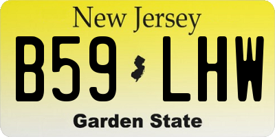 NJ license plate B59LHW