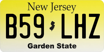 NJ license plate B59LHZ