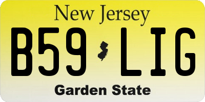 NJ license plate B59LIG