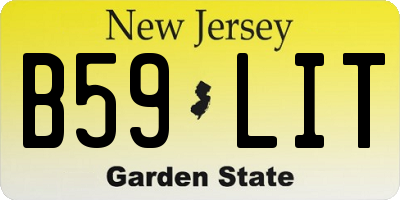 NJ license plate B59LIT