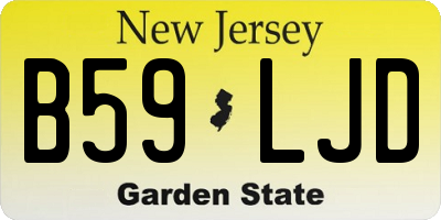NJ license plate B59LJD