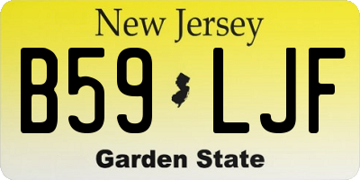 NJ license plate B59LJF