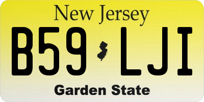 NJ license plate B59LJI