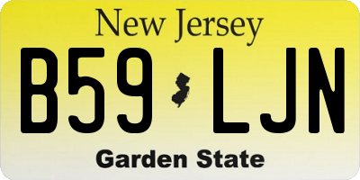 NJ license plate B59LJN