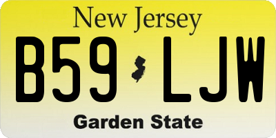 NJ license plate B59LJW