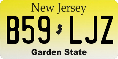 NJ license plate B59LJZ
