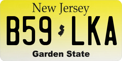 NJ license plate B59LKA