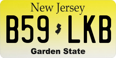 NJ license plate B59LKB