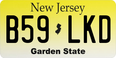 NJ license plate B59LKD