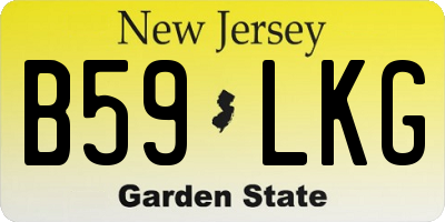 NJ license plate B59LKG