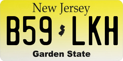 NJ license plate B59LKH