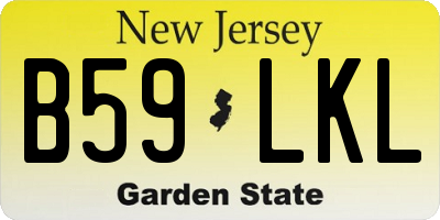 NJ license plate B59LKL