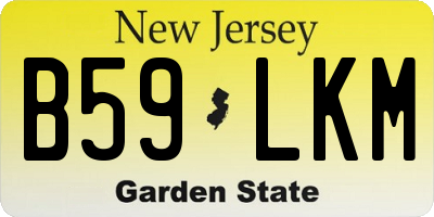 NJ license plate B59LKM