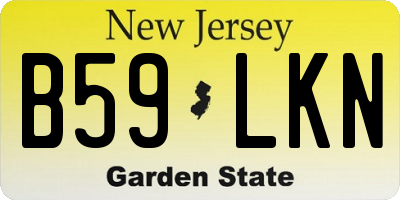 NJ license plate B59LKN
