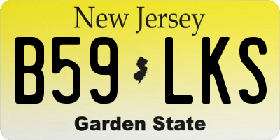 NJ license plate B59LKS