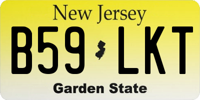 NJ license plate B59LKT