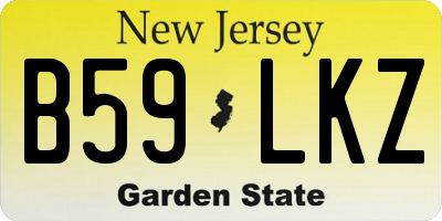 NJ license plate B59LKZ