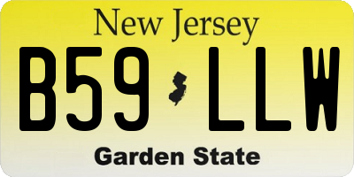 NJ license plate B59LLW