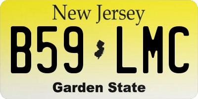 NJ license plate B59LMC