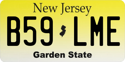 NJ license plate B59LME